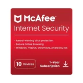 McAfee Internet Security 2026 Antivirus for 10 Devices, 1 Year