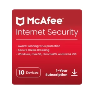 McAfee Internet Security 2026 Antivirus for 10 Devices, 1 Year