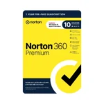 Norton 360 Premium Antivirus for 10 Devices, 1 Year