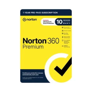 Norton 360 Premium Antivirus for 10 Devices, 1 Year